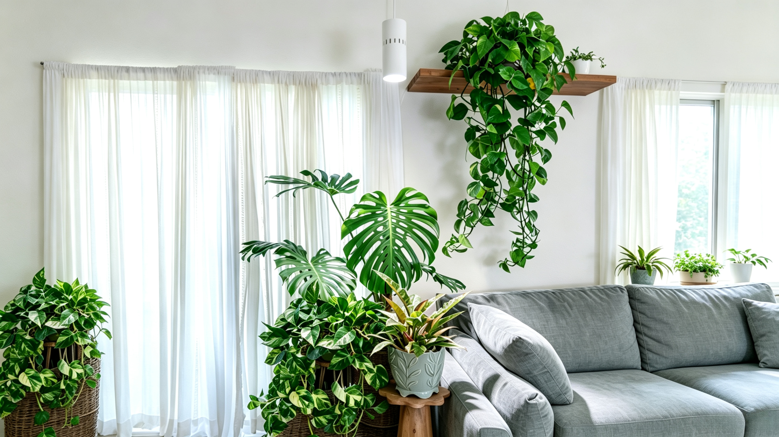 This One Hanging Grow Light Fixed My Dark Corner & 16 Plants
