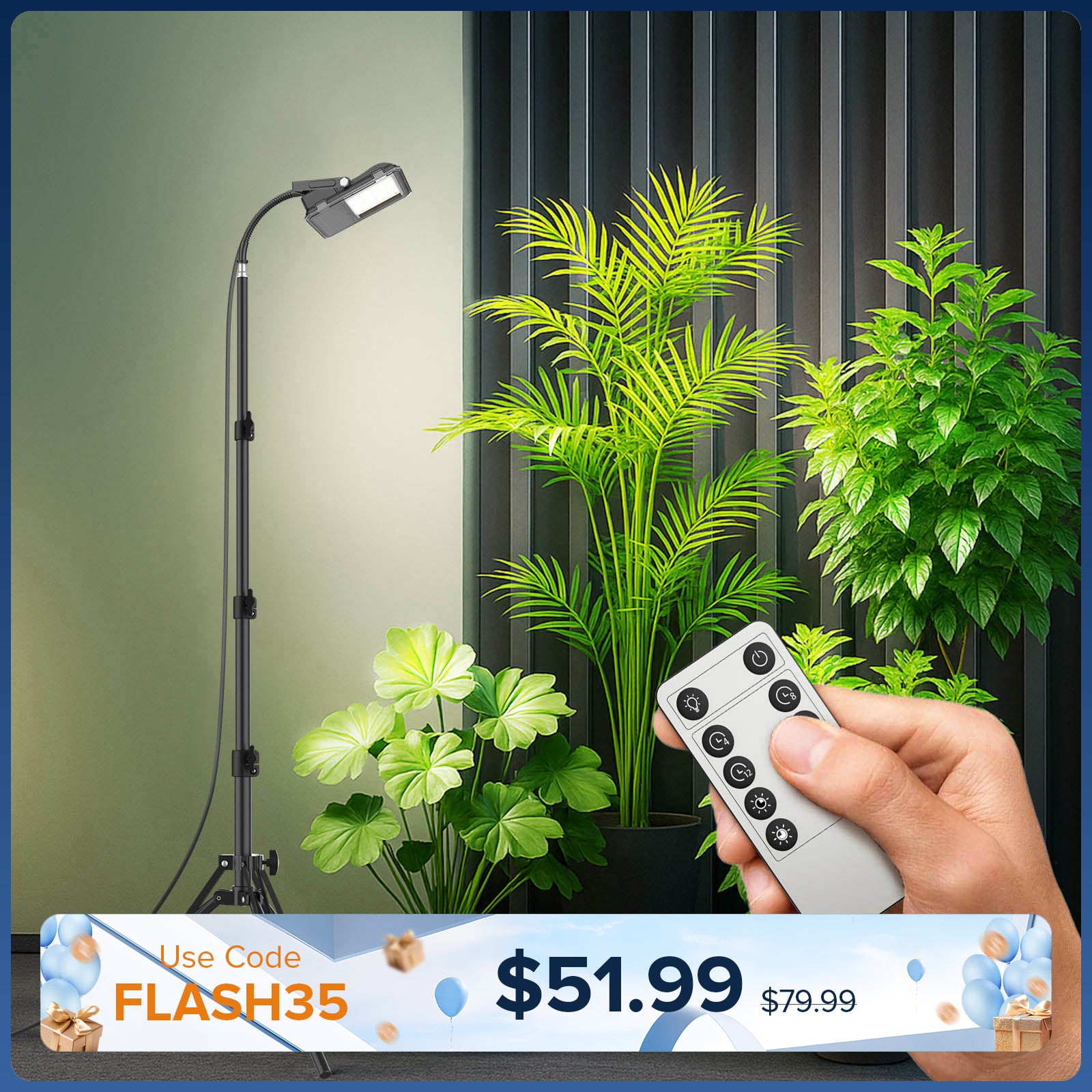 SANSI 45W Lampe de culture LED avec trépied