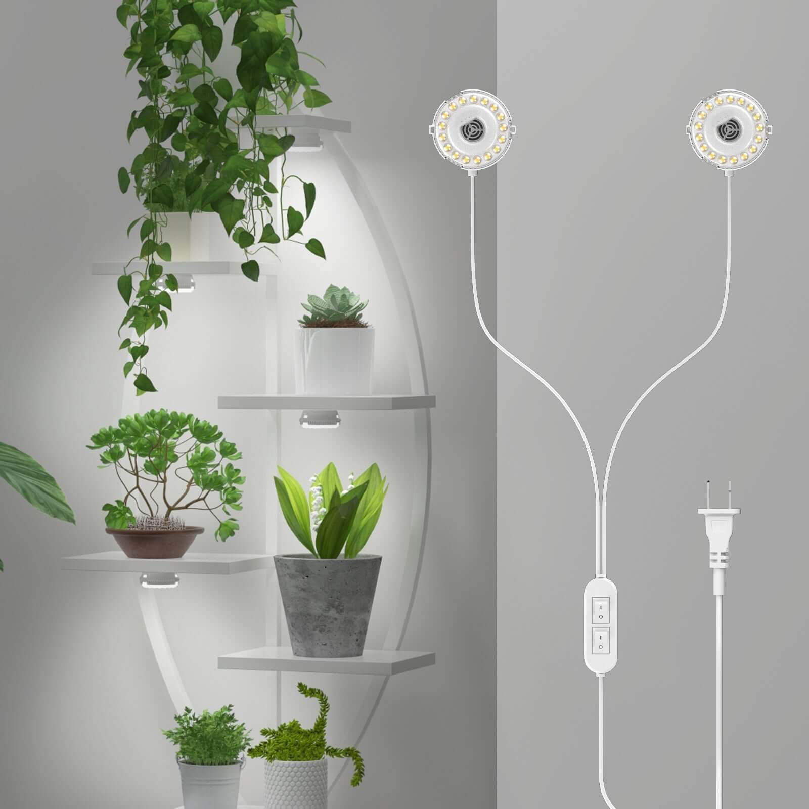 10w Full Spectrum 2-Head Grow Lights(US ONLY)