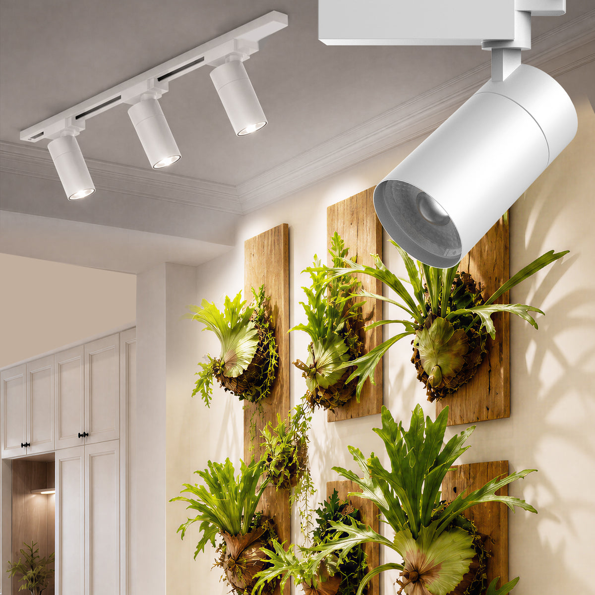 SANSI 3x30W LED Track Grow Light with Remote Control-White(US ONLY)