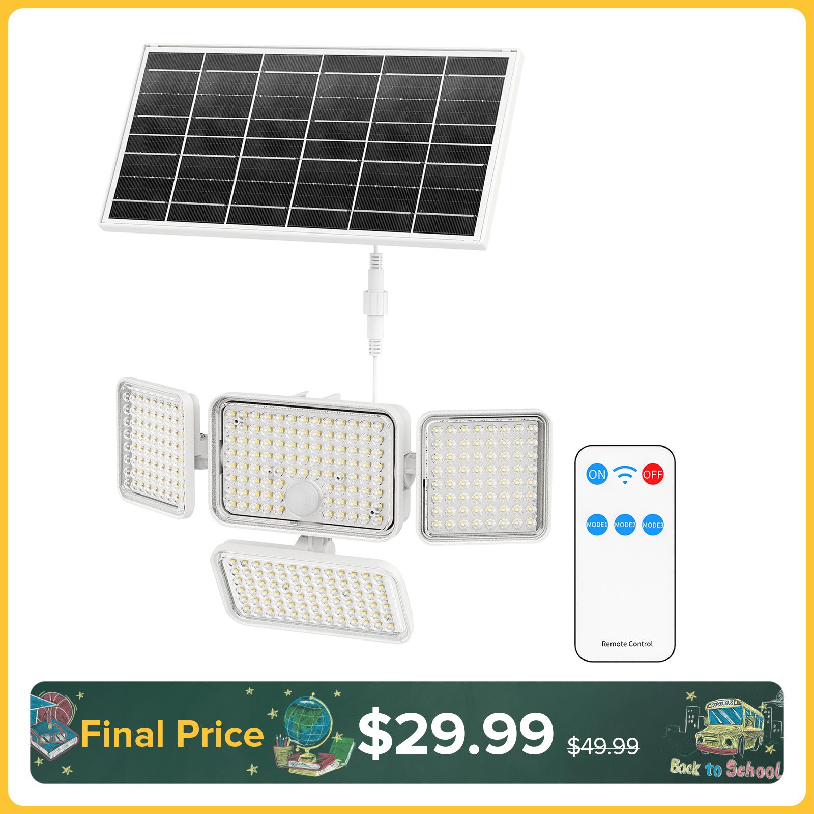 SANSI 12W Lampe de sécurité LED solaire (capteur de mouvement)
