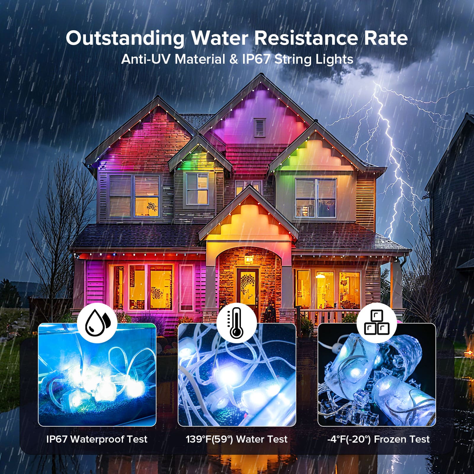 SANSI Smart Permanent Outdoor RGB Lights