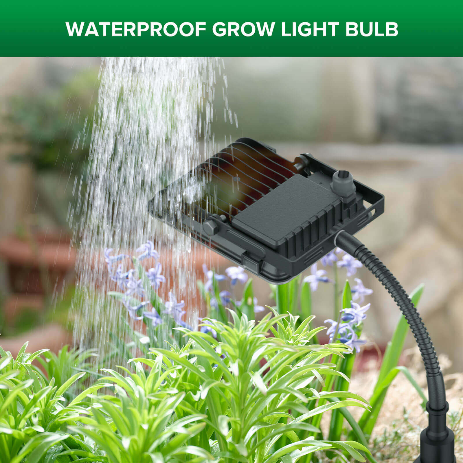 30W LED Grow Light With Tripod Stand is waterproof.