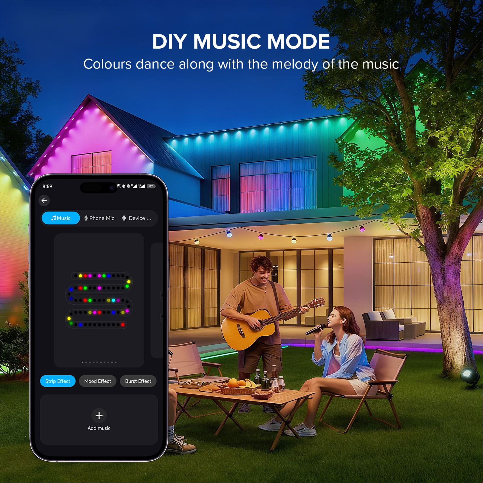 SANSI Smart Permanent Outdoor RGB Lights