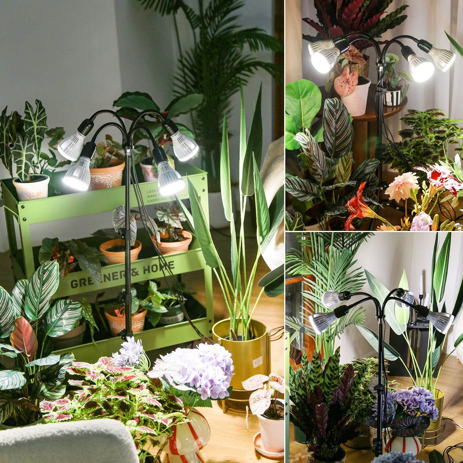 96 W/128 W Pflanzenlampe mit verstellbarem Stativständer (NUR USA)