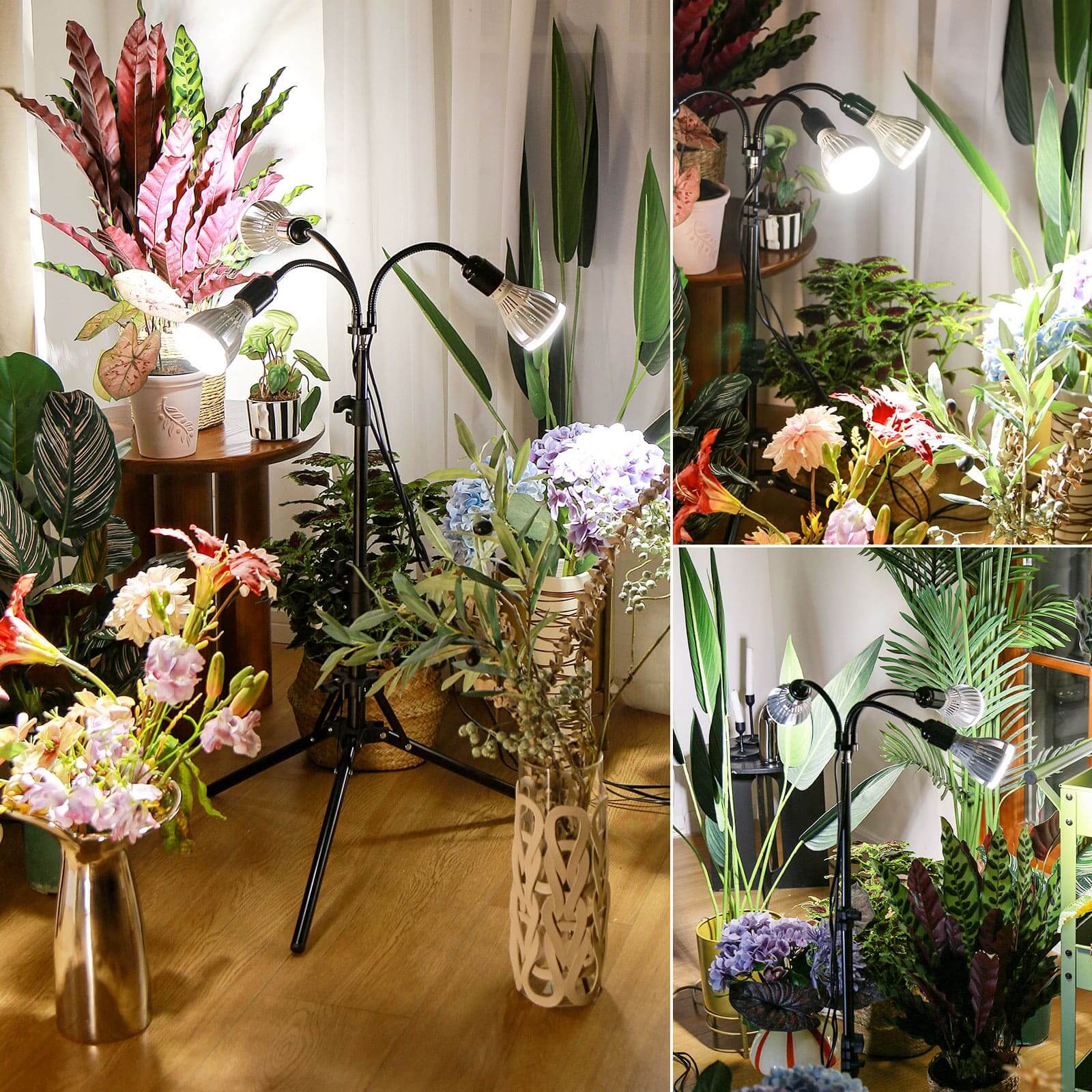 96 W/128 W Pflanzenlampe mit verstellbarem Stativständer (NUR USA)