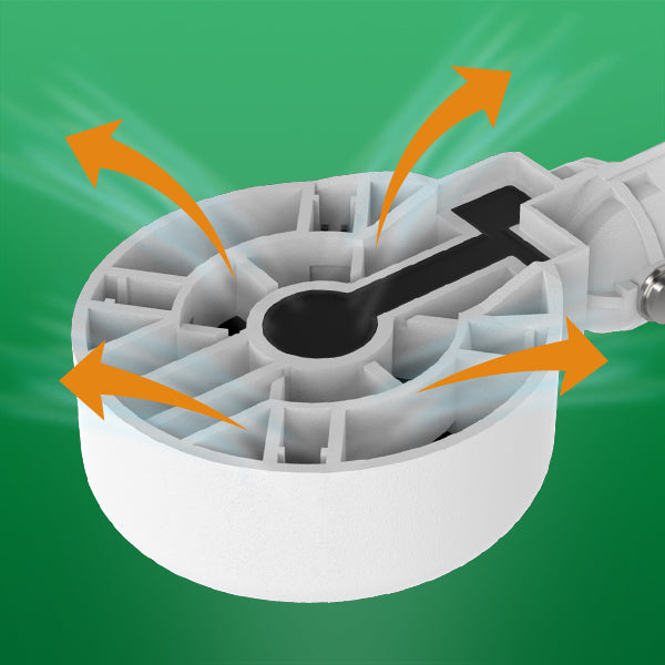 Hollow Structure Design:The working heat of the lighting device is quickly transferred to the air through natural convection, and the heat dissipation is faster and the service life is prolonged.