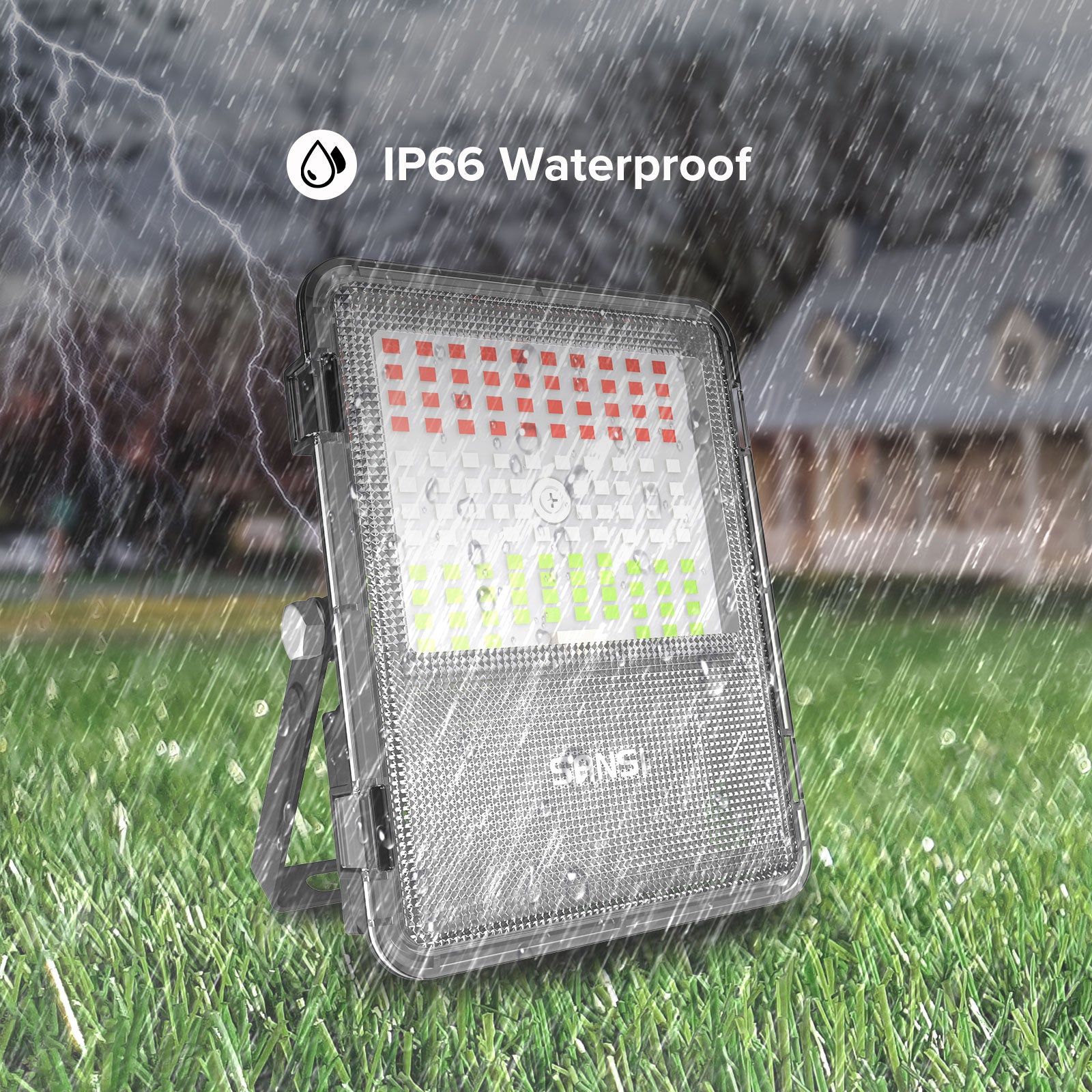 120W RGB Led Flood Light (US ONLY) is IP66 Waterproof.
