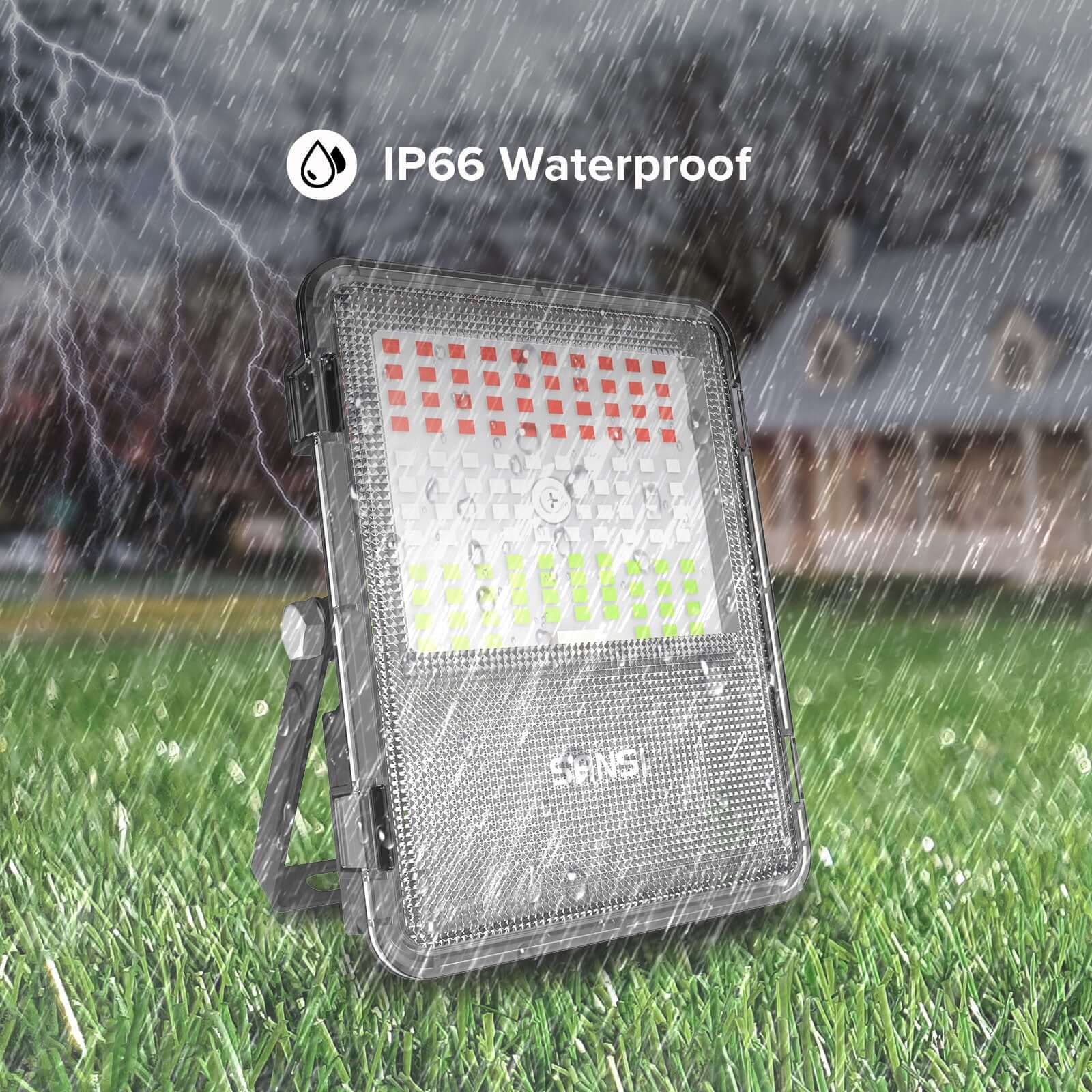 120W RGB Led Flood Light (US ONLY) is IP66 Waterproof.