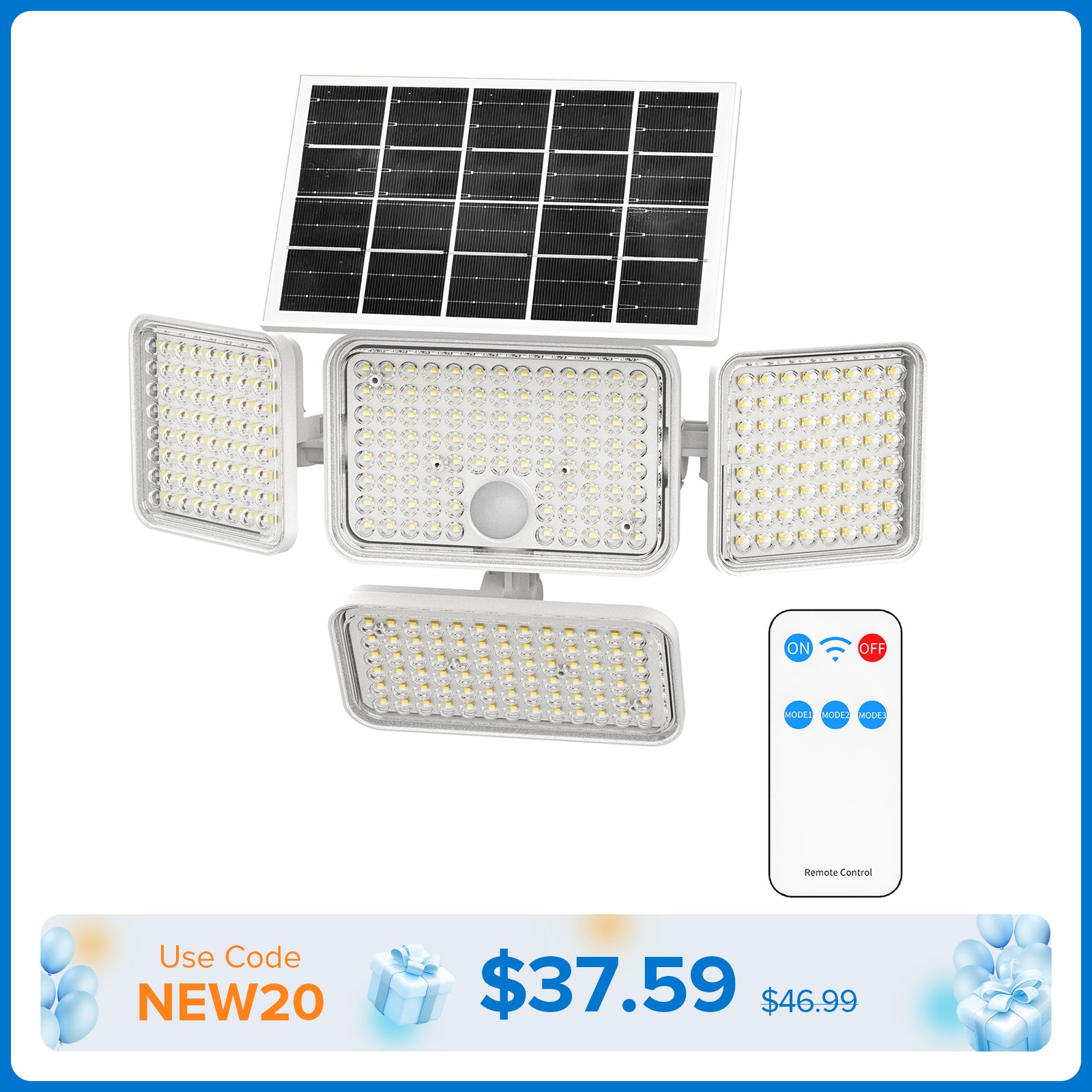 SANSI 10W LED Solar Security Light (Motion Sensor)