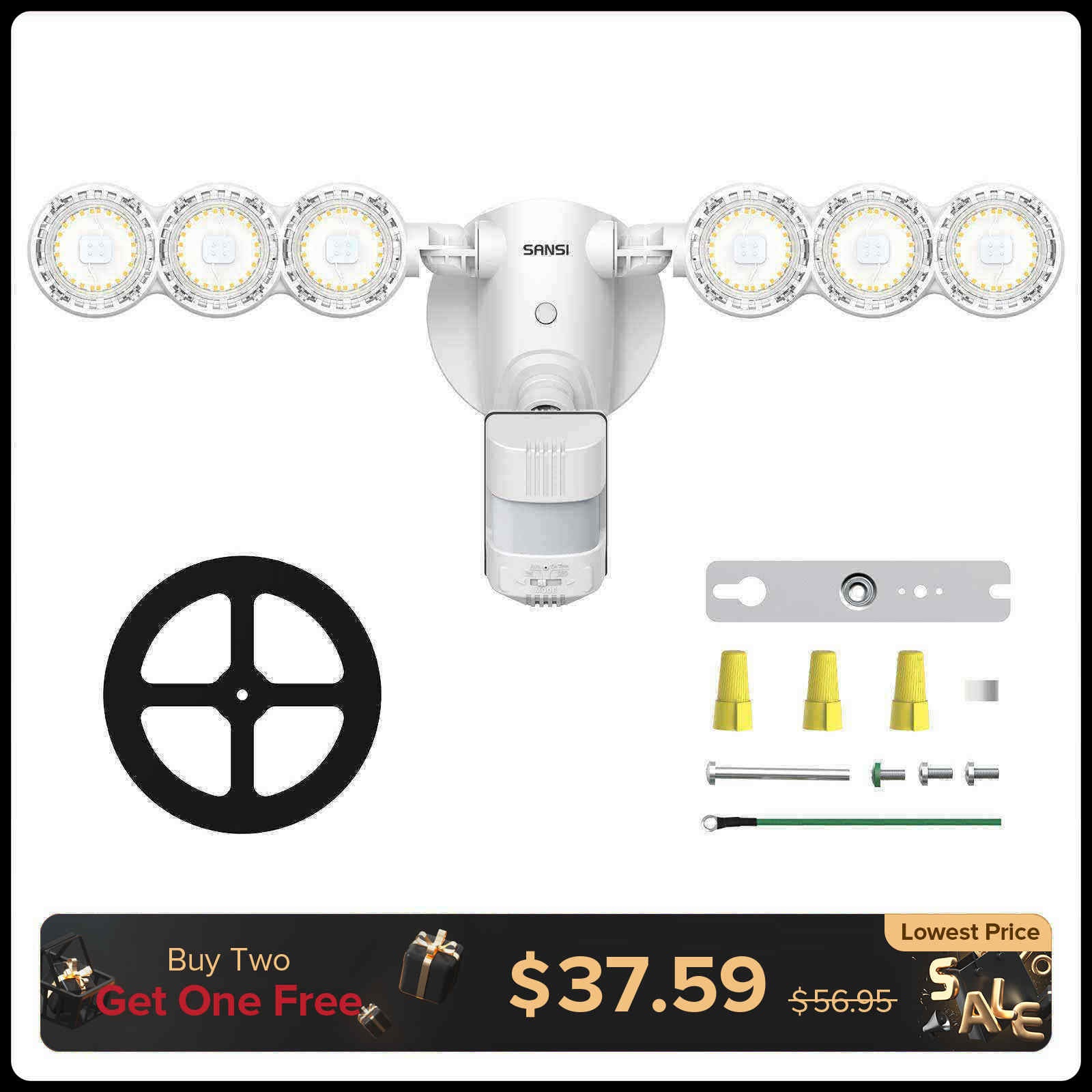 45W LED Security Light (Dusk to Dawn & Motion Sensor)