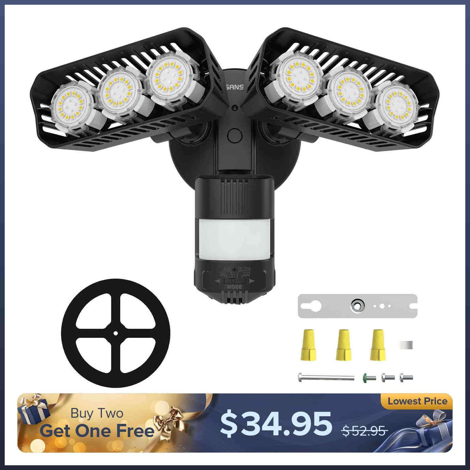 38W LED Security Light (Dusk to Dawn & Motion Sensor)(US CA ONLY)