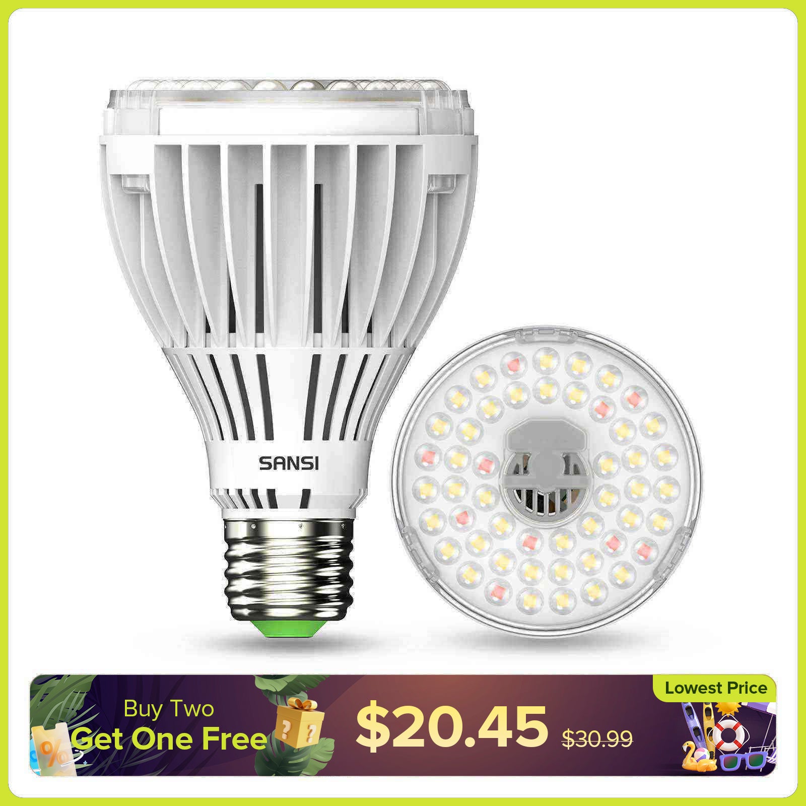 PAR25 30W LED Grow Light Bulb