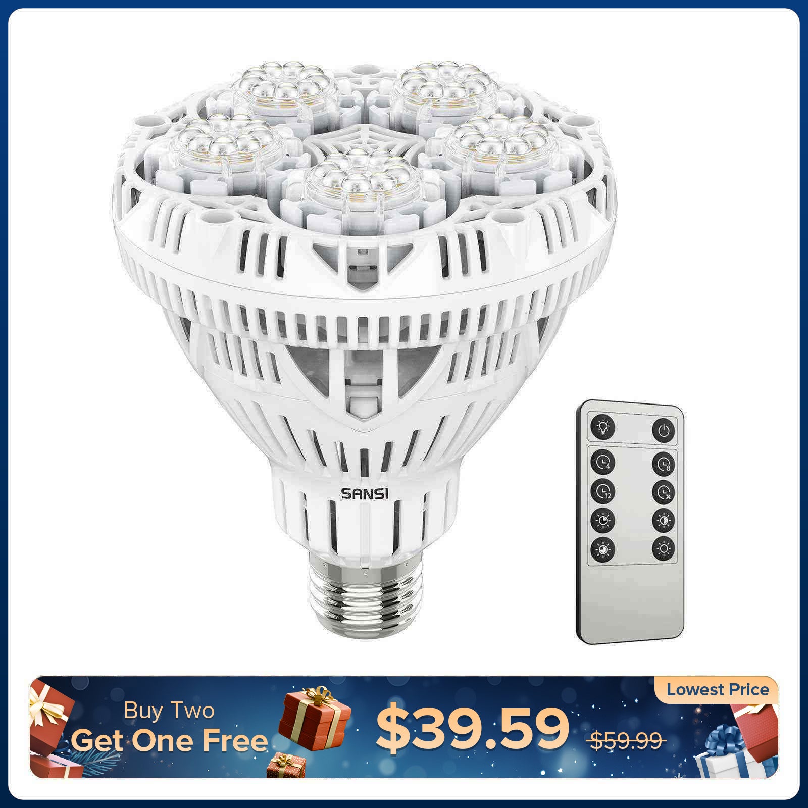 BR30 30 W LED-Wachstumslampe mit Fernbedienung (NUR USA)