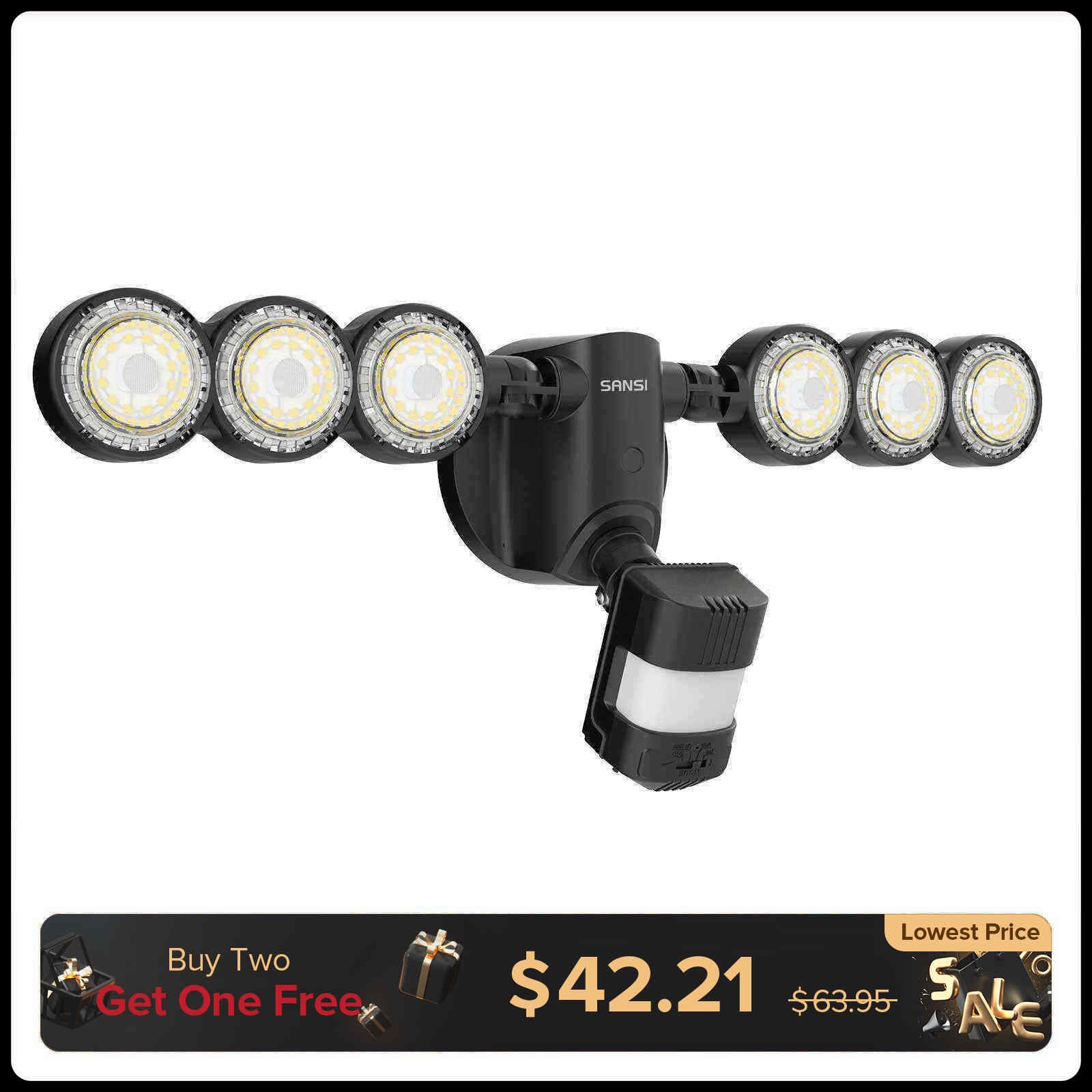 55W LED Security Light (Dusk to Dawn & Motion Sensor)(US ONLY)