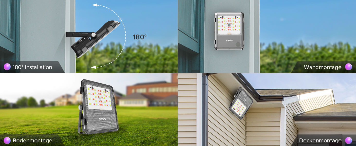 180° adjustable & easy to install.