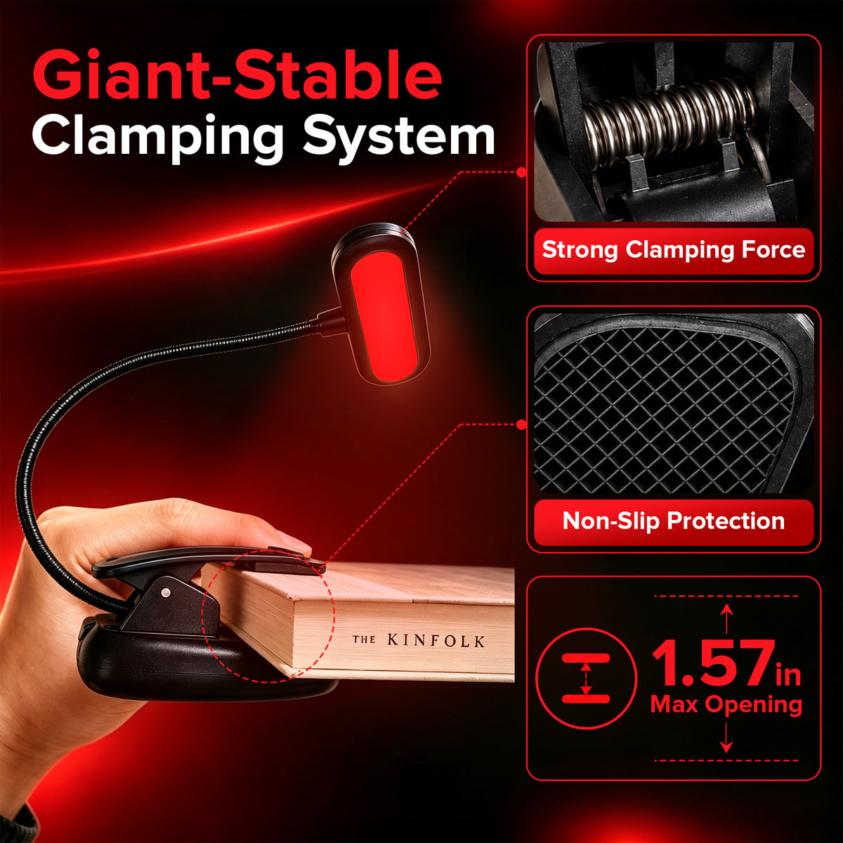 SANSI Clip-On Red Reading Light (US ONLY)