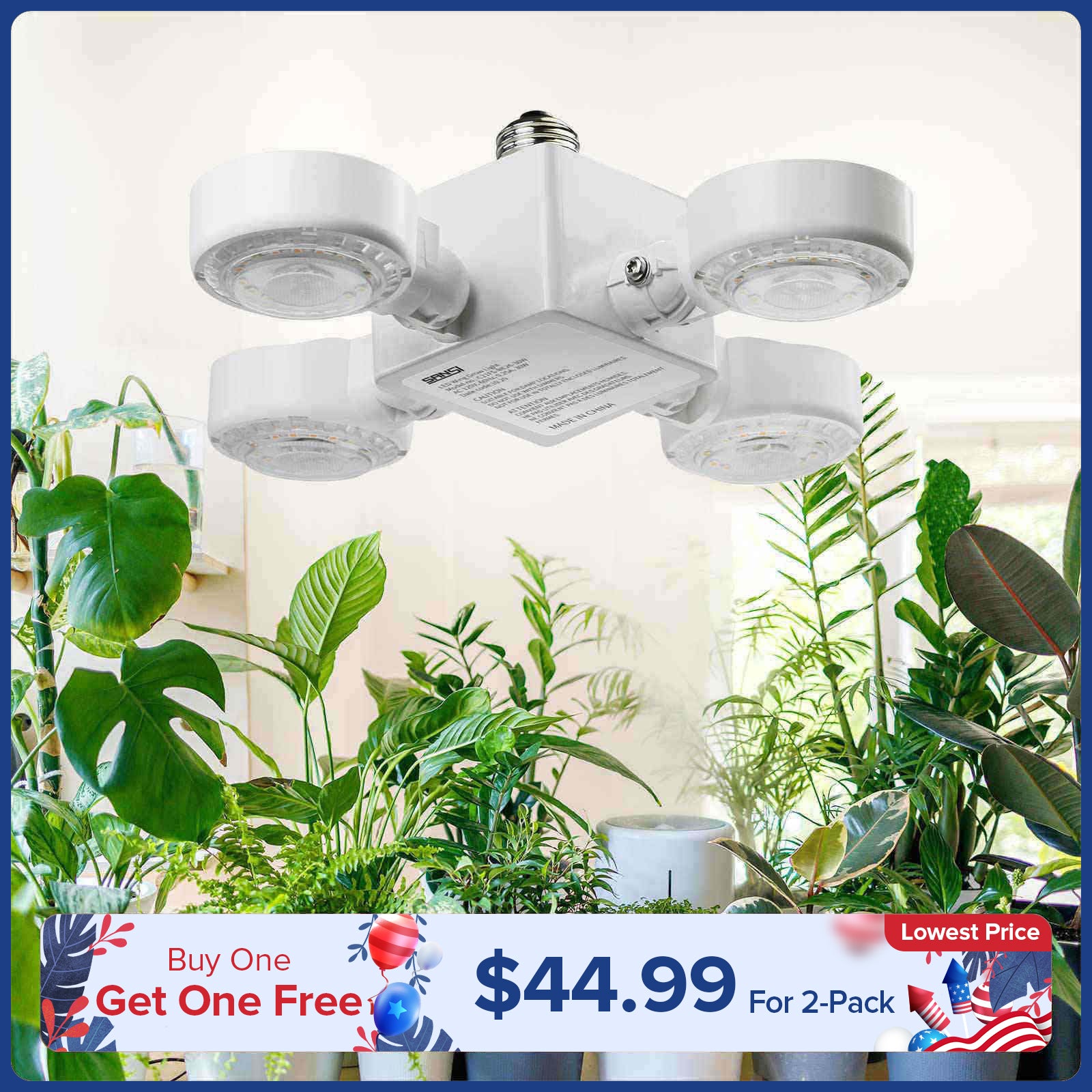 30W LED Grow Light (Folding Wings) (EU/UK ONLY)