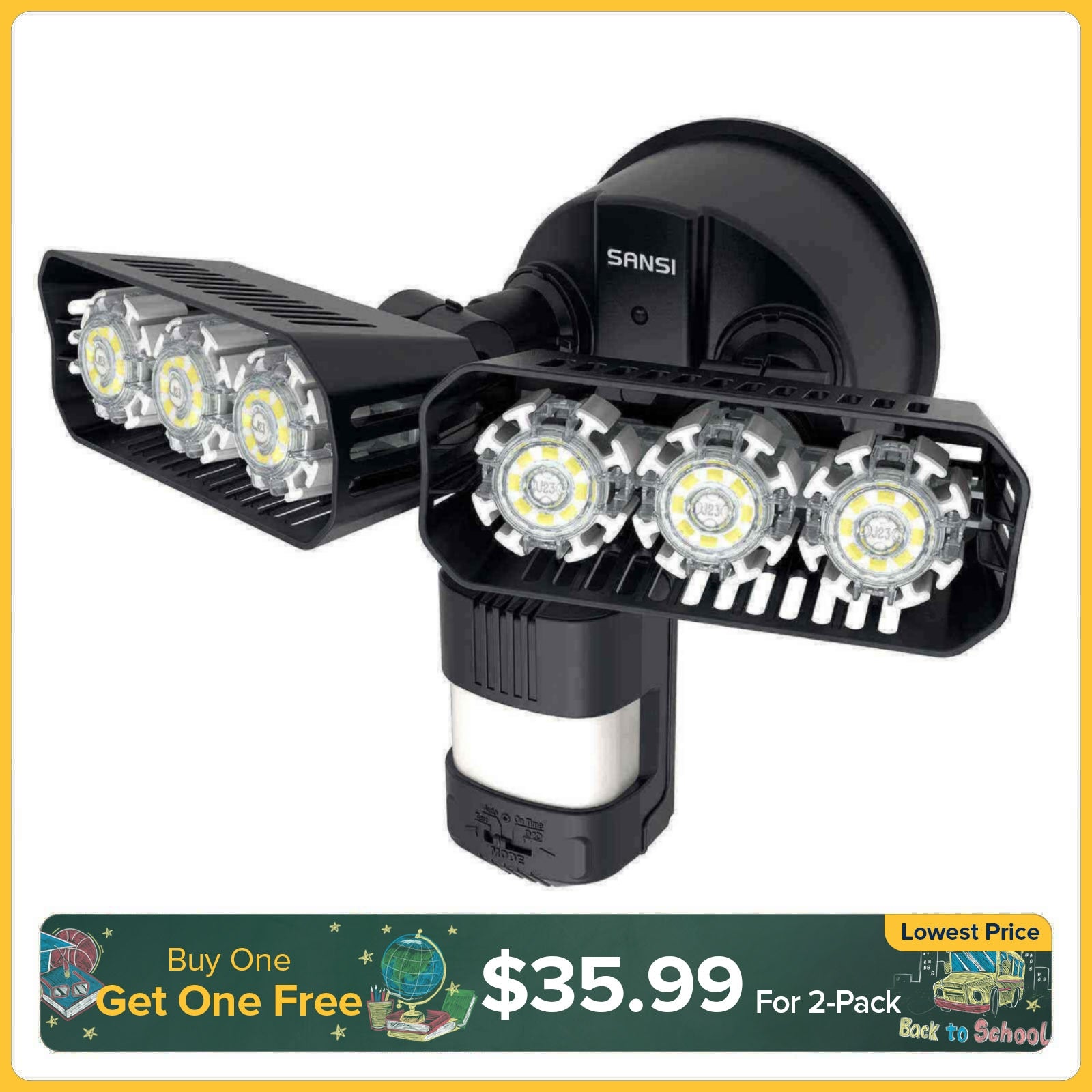 27W LED Security Light (Dusk to Dawn & Motion Sensor)(US ONLY)
