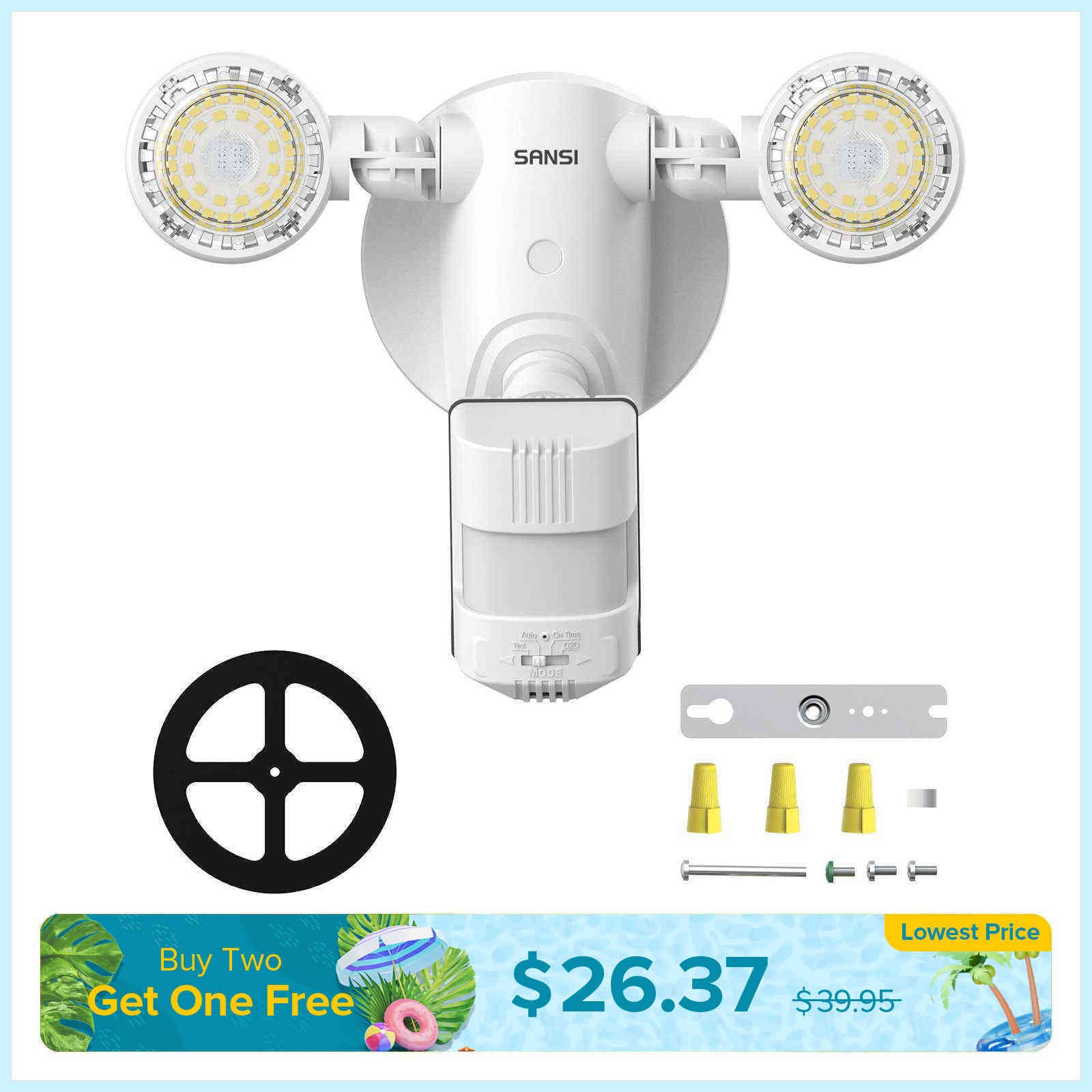 25W LED Security Light (Dusk to Dawn & Motion Sensor)(US/CA ONLY)