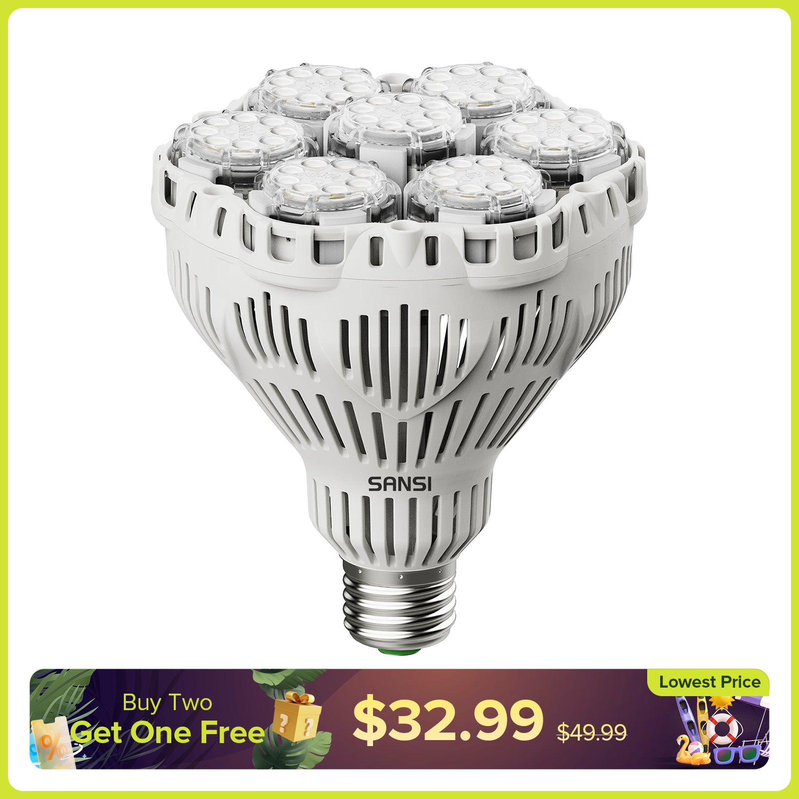 SANSI BR30 45W LED Light Bulb(US/CA ONLY)