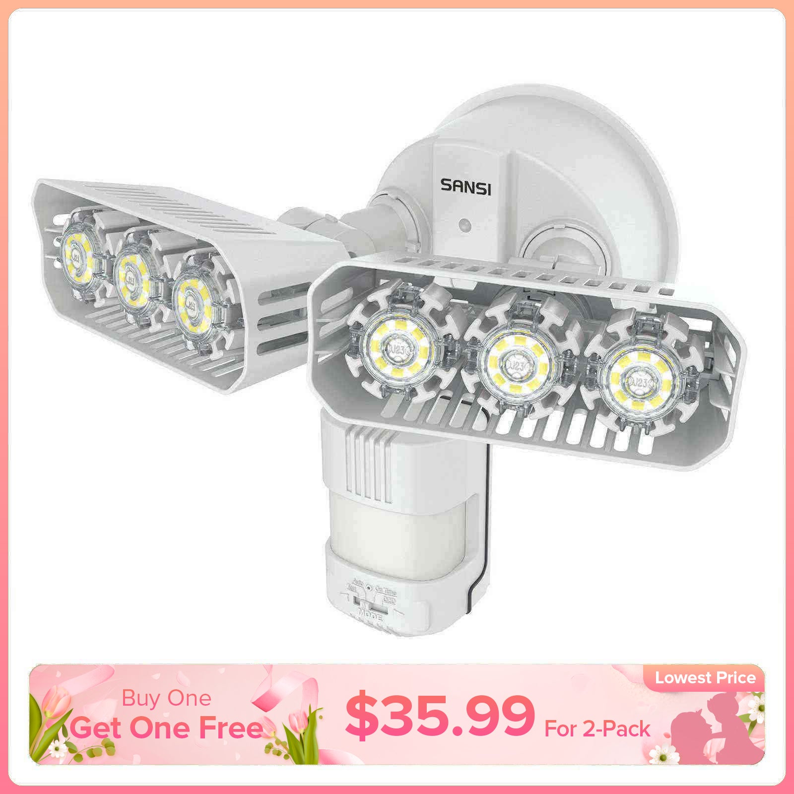 27W LED Security Light (Dusk to Dawn & Motion Sensor)(US ONLY