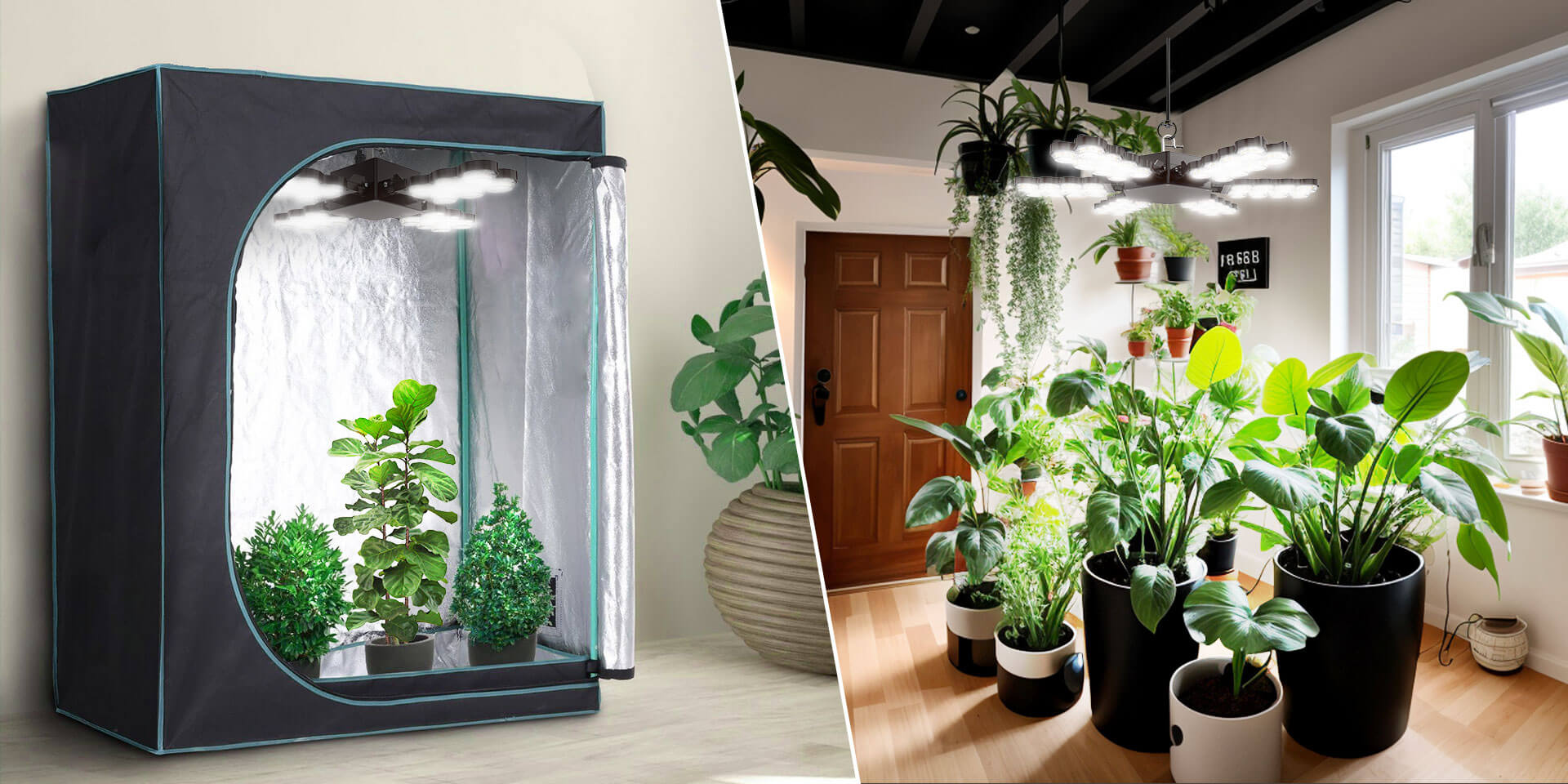 120W/220W Led Grow Light (Folding Wings) suitable for greenhouse and home gardening