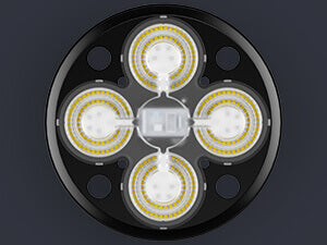 240 LED Chips：Leading Brand LED Chips with premium transmission optical lens for high light efficiency. Light Decay<5%.