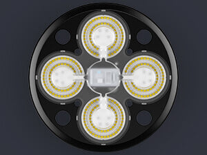 240 LED Chips:Leading Brand LED Chips with premium transmission optical lens for high light efficiency. Light Decay<5%.