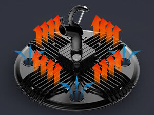 Advanced Heat Dissipation:Patented Ceramic Technology with ultra-thin base and air vent hollow design, effectively reducing thermal resistance and prolong the life to 50000 hrs.