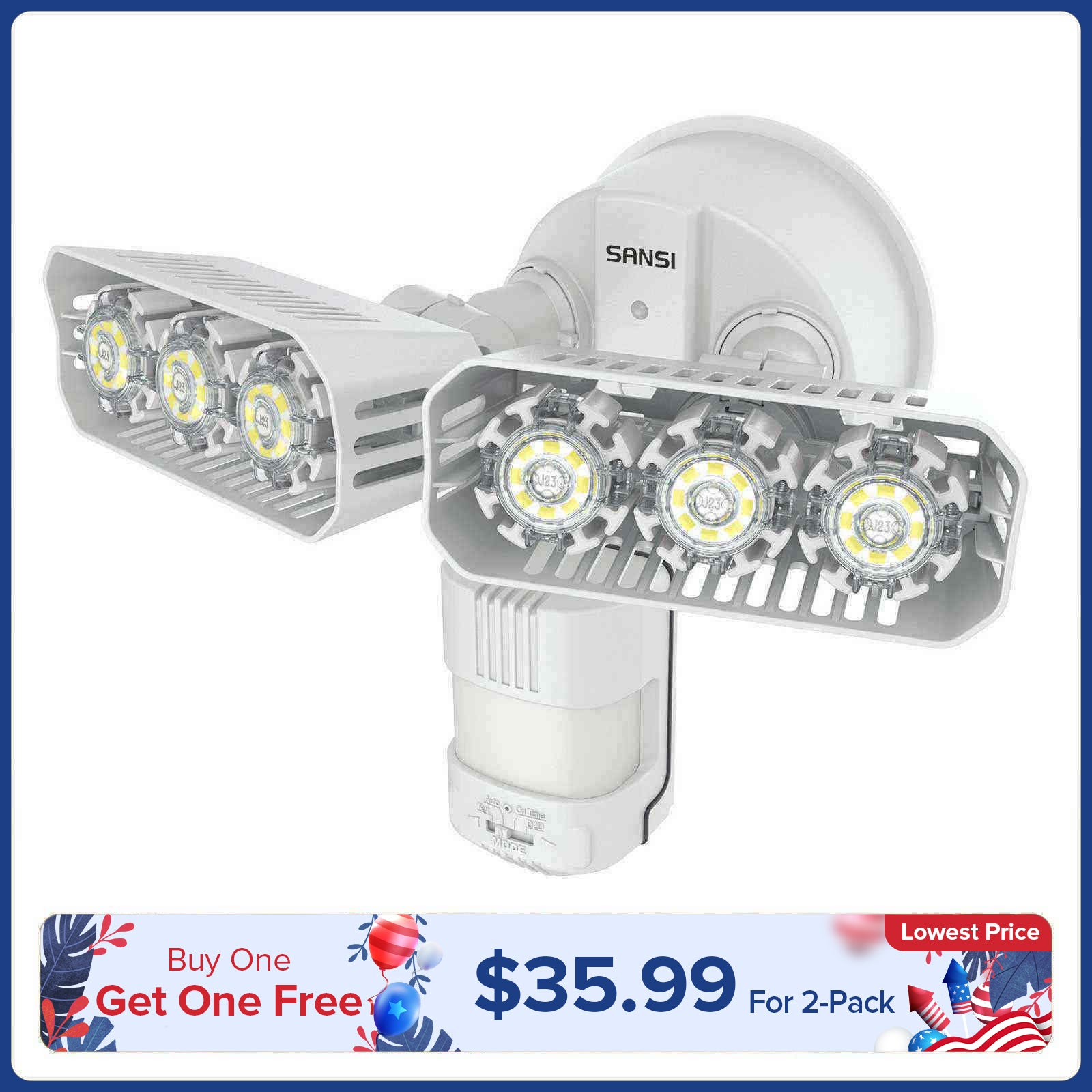 27W LED Security Light (Dusk to Dawn & Motion Sensor)(US ONLY)