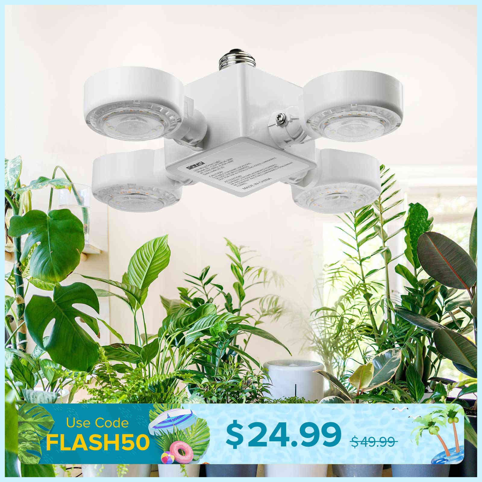30W LED Grow Light (Folding Wings) (EU/UK ONLY)