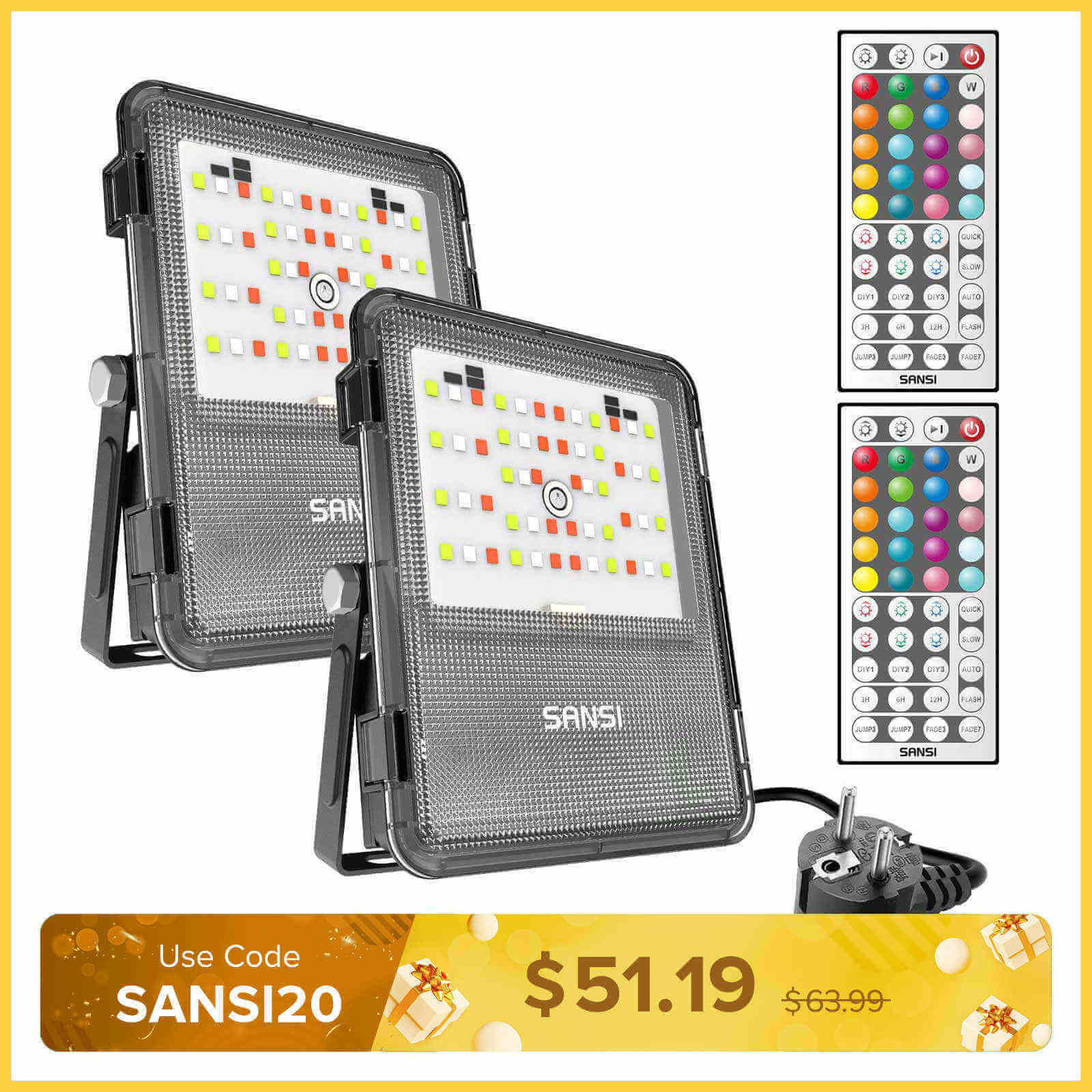 10W RGB LED Flood Light (EU ONLY)