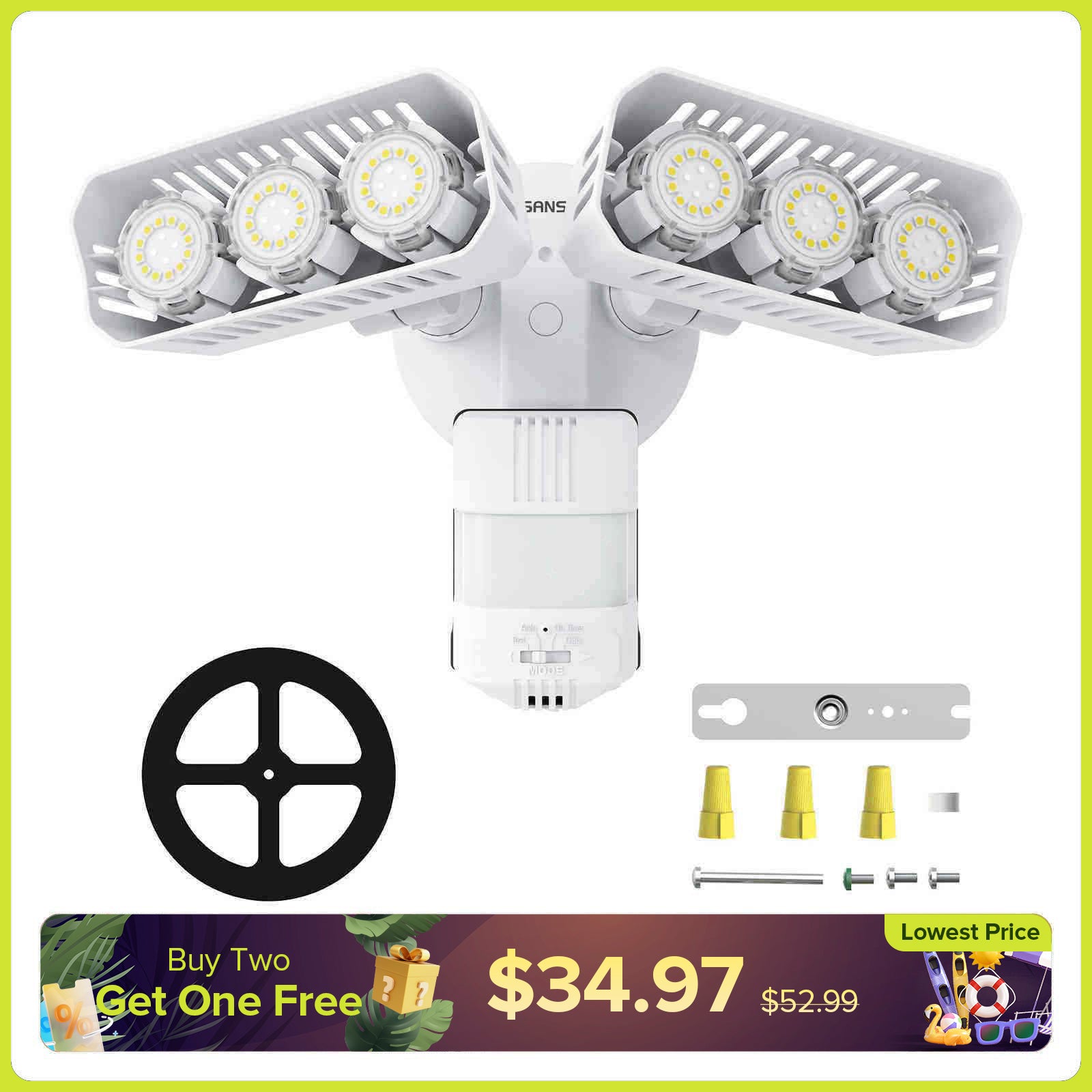 ゼンスイLED1500 ストロングホワイト SANSI 38W LED Security Light - Super Bright & Efficient – SANSI