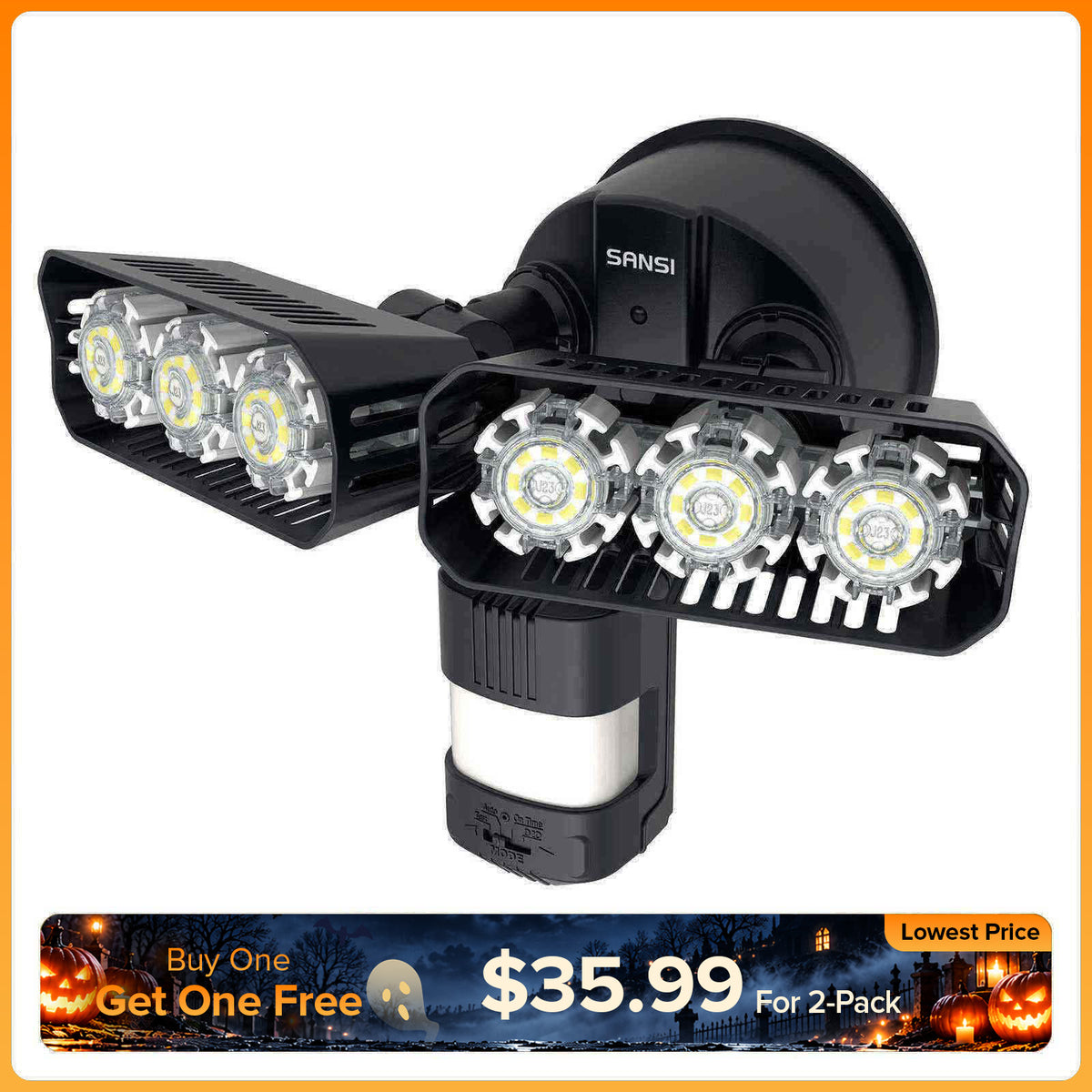SANSI 27W LED Security Light (Dusk to Dawn & Motion Sensor)(US ONLY)