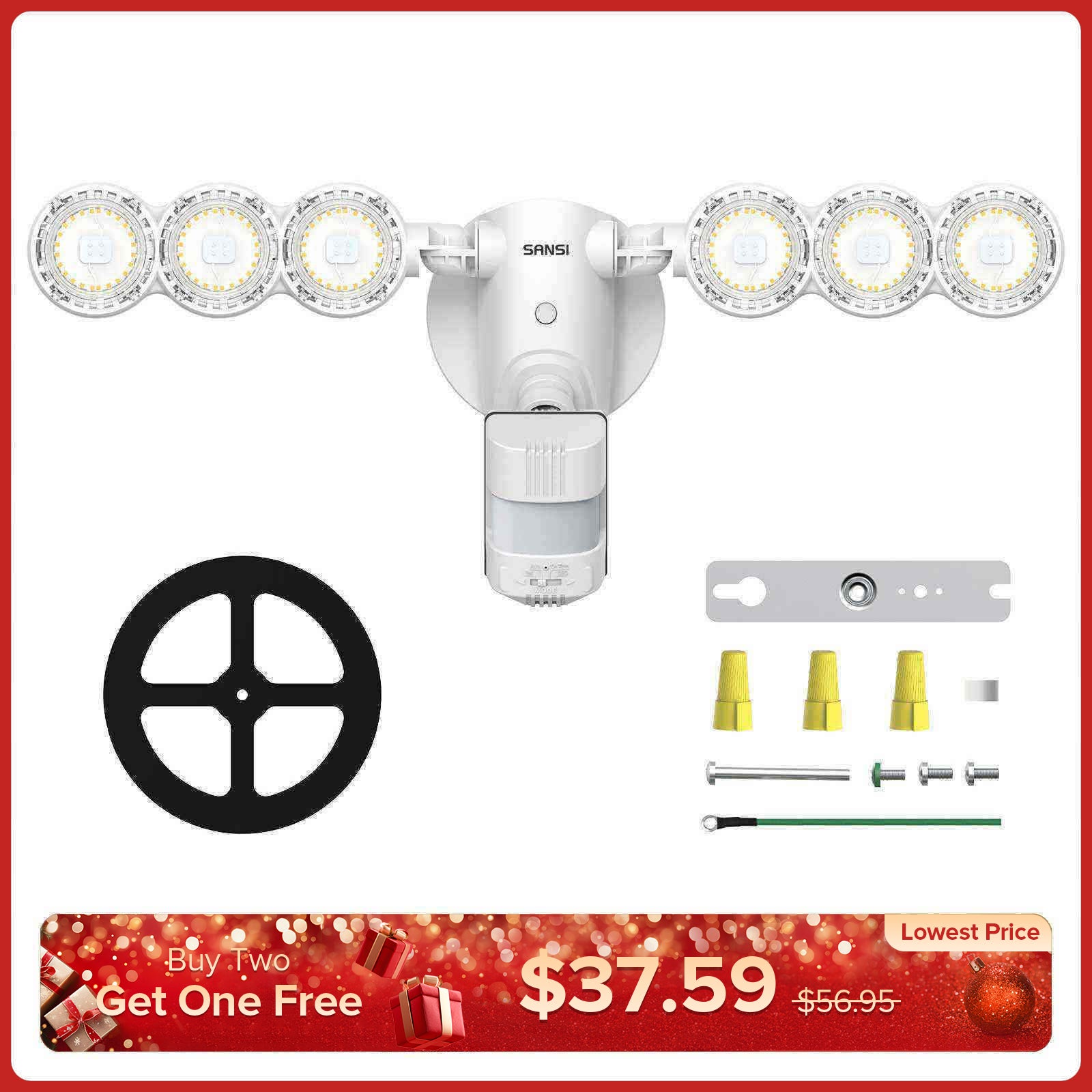 45-W-LED-Sicherheitslicht (Dämmerung bis Morgengrauen und Bewegungssensor)