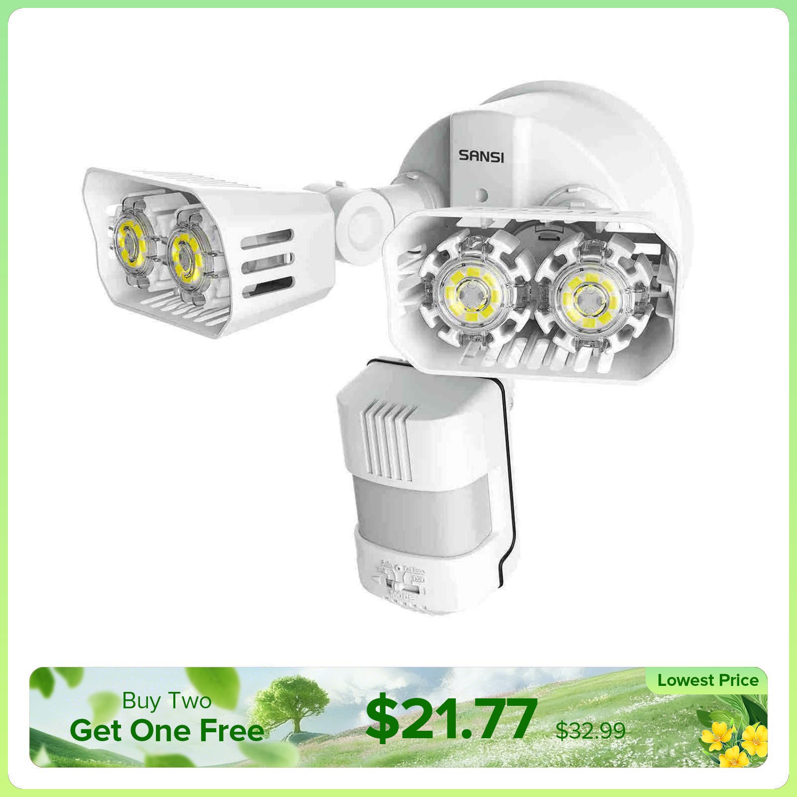 18W LED Security Light (Dusk to Dawn & Motion Sensor)