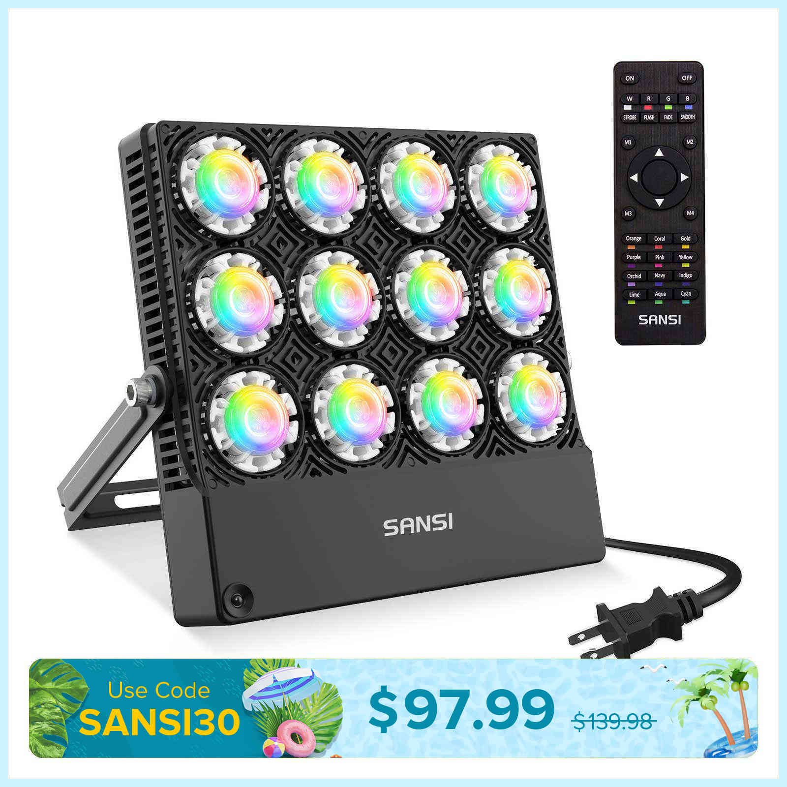70W RGB LED Flood Light(US ONLY)