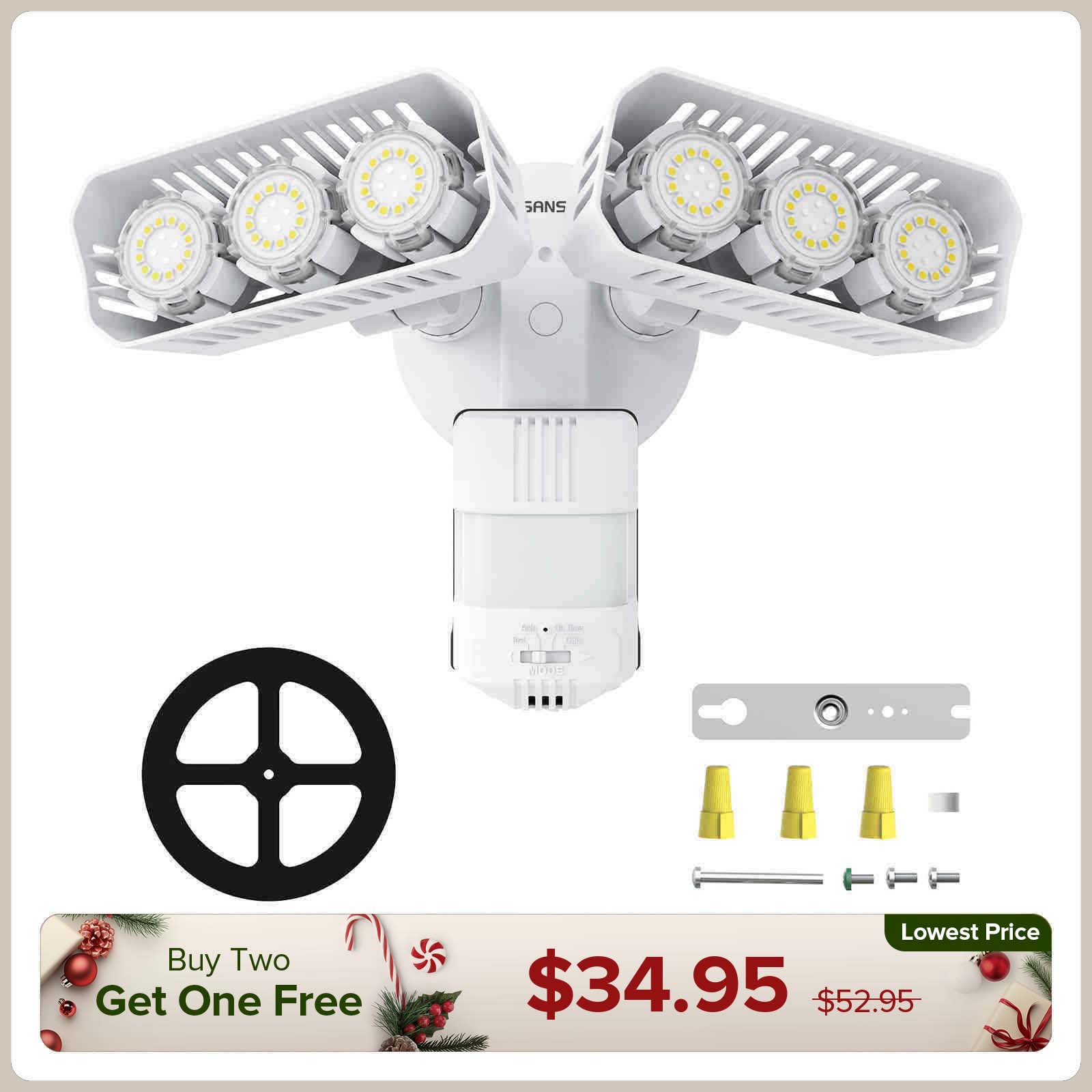 38-W-LED-Sicherheitslicht (Dämmerung bis Morgengrauen und Bewegungssensor) (NUR USA, Kalifornien)