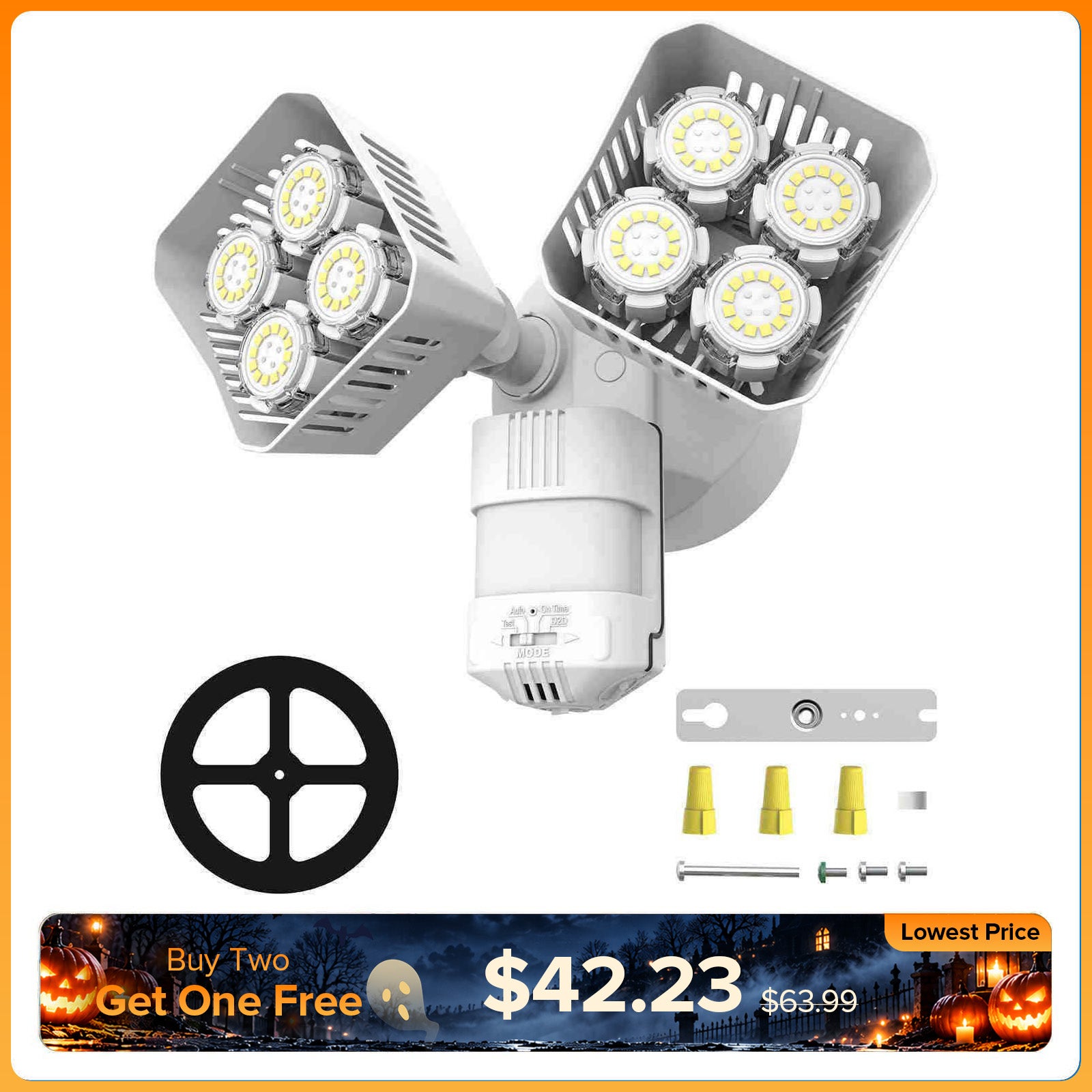 SANSI 54W LED-Sicherheitsleuchte mit Bewegungsmelder – SANSI Lighting