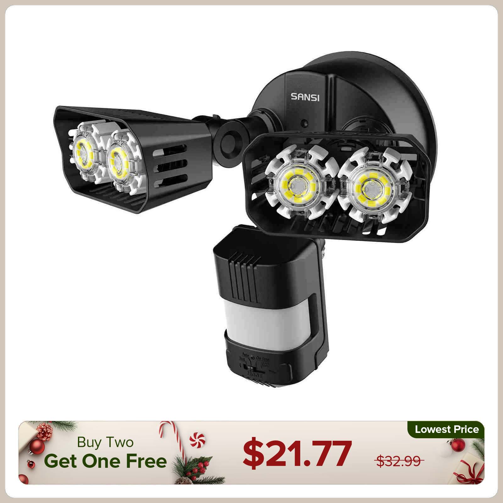 18-W-LED-Sicherheitslicht (Dämmerung bis Morgengrauen und Bewegungssensor)