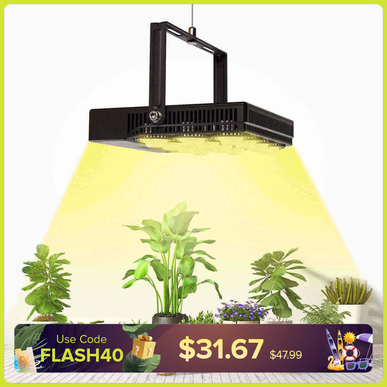 45W Panel LED Grow Light (UK ONLY)