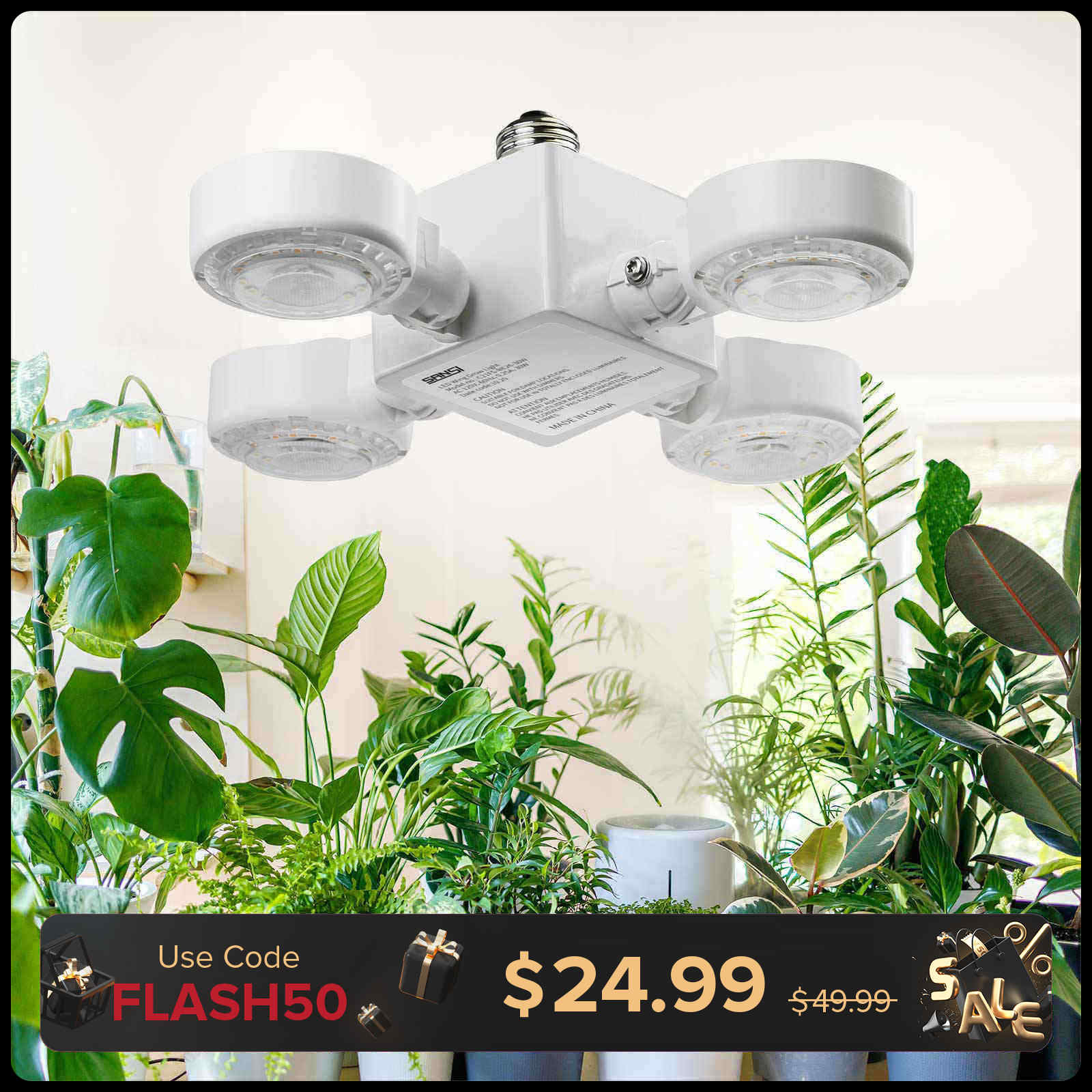 30W LED Grow Light (Folding Wings) (EU/UK ONLY)