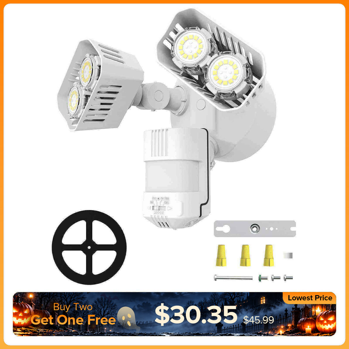 SANSI Upgraded 28W LED Security Light (Dusk to Dawn & Motion Sensor)(US ONLY)