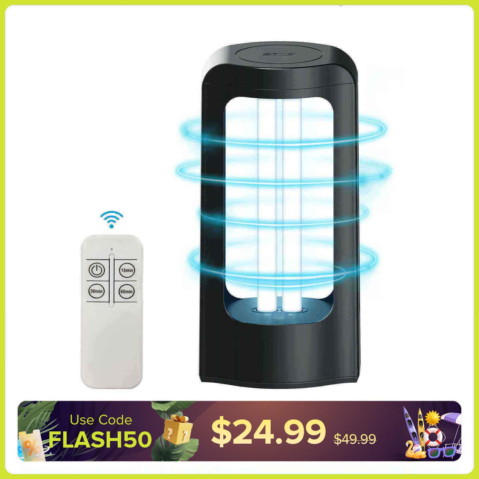 Disinfettante con luce UV da 18 W con telecomando (SOLO USA)
