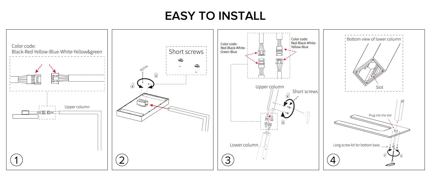 The modern floor lamp is easy to install. A hex wrench and a clear product introduction are included in the package to guide you how to install and use it. The lamp body is made of high-strength seamless steel pipe.