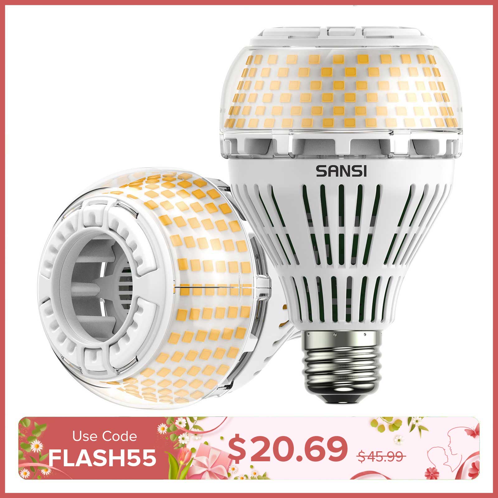 Dimmbare A21 27W LED 3000K/5000K Glühbirne (NUR EU)