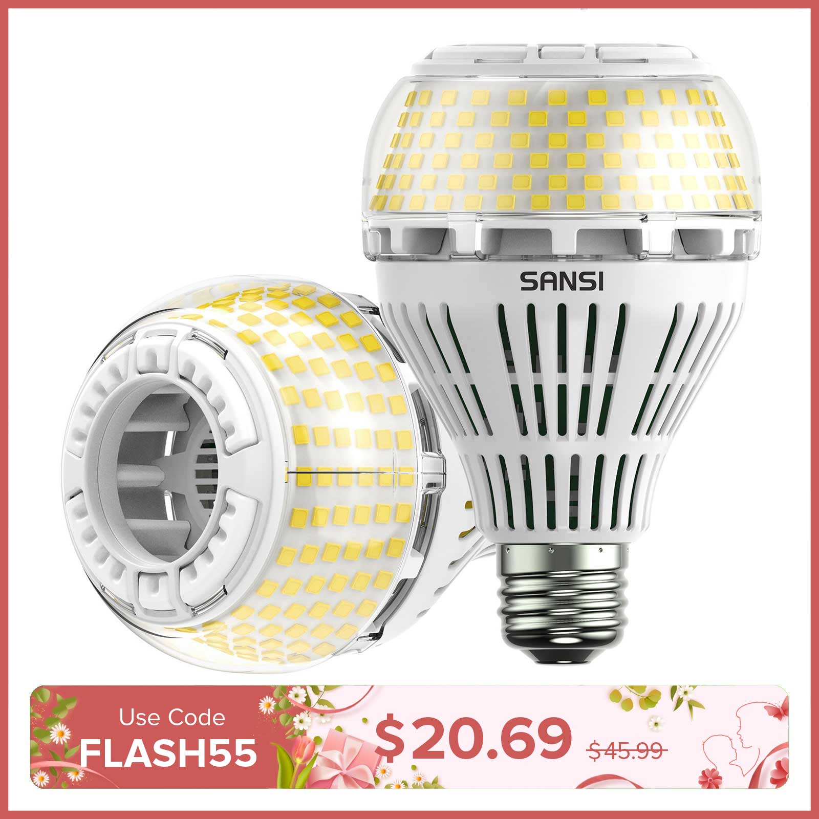 Dimmbare A21 27W LED 3000K/5000K Glühbirne (NUR EU)