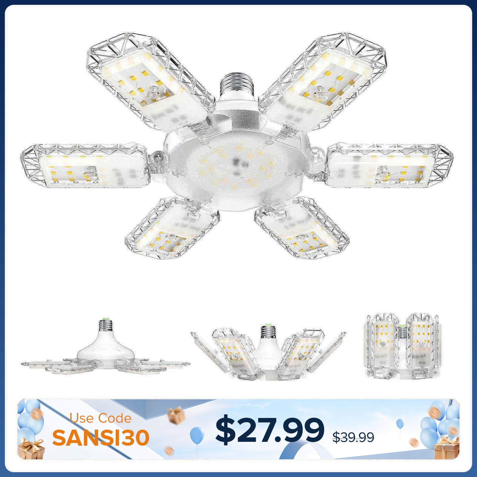 Lampe de garage panneau 60W (US UNIQUEMENT)