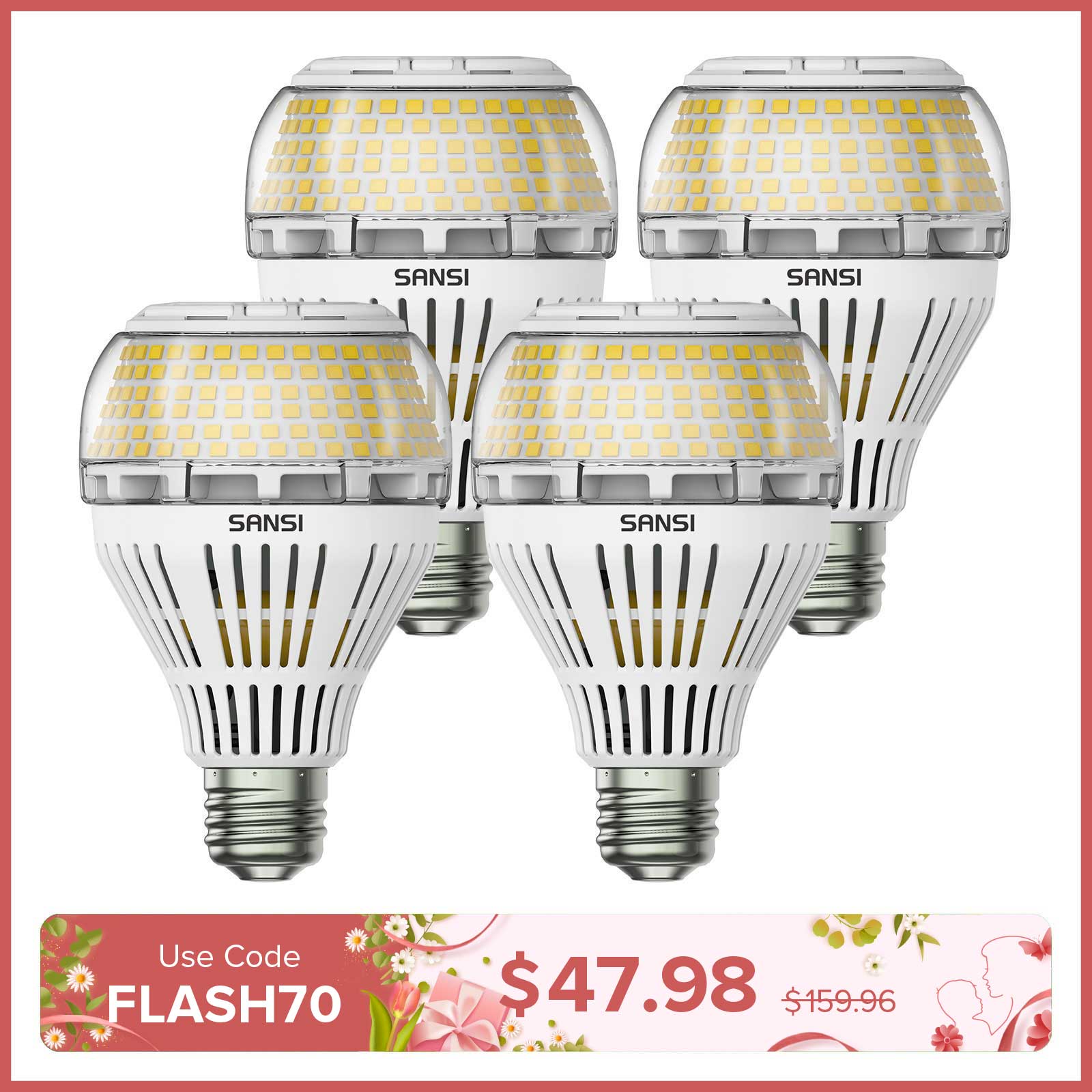 A21 30W LED-Glühbirne (4er-Pack)